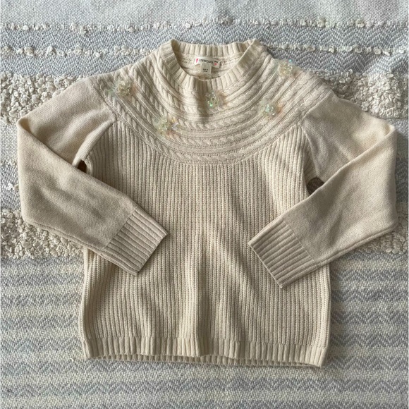 Crewcuts (J crew) soft wool sweater with appliqués - Picture 1 of 5